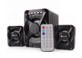 Kisonli U2500BT - 2.1 Channel Multimedia Bluetooth Speaker System - Support Bluetooth,SD Card,FM Radio,USB - Black. 
