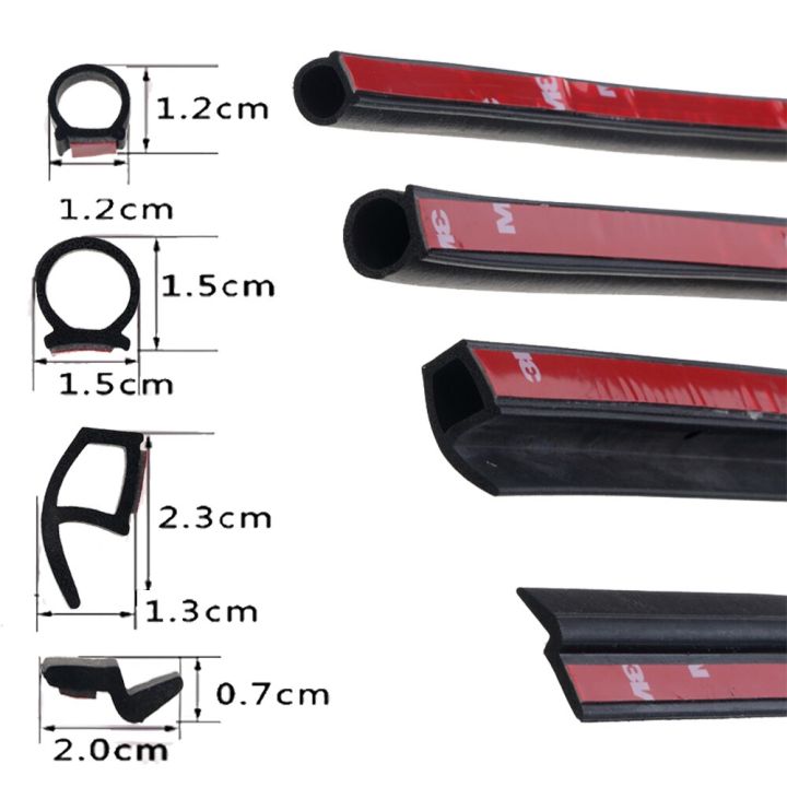 【Z P Z D shape type Meters Car Door Seal Strip EPDM Rubber Insulation Anti-Dust Soundproof Car Seal strong 3M adhensive