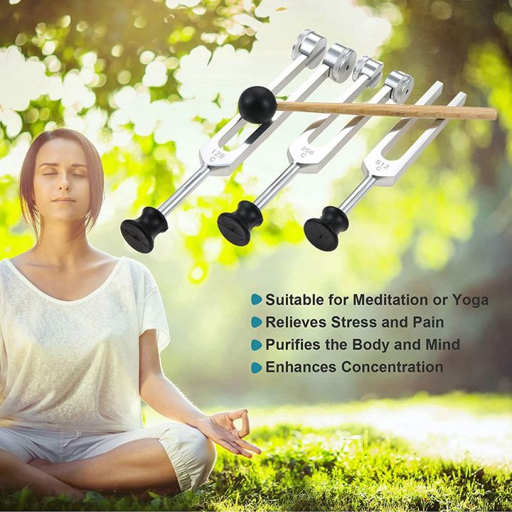 4%20Pack%20Tuning%20Fork%20Set(128Hz,%20256Hz,%20512Hz)with%20Tuning%20Fork%20Hammer%20for%20Sound%20Sound%20Vibration%20Tool%20with%20Base,Silver%20-%20Image%204