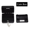 Mini Safe Cash Box Lock Box Metal Security Box with Key Sturdy for Coin Bank Money Bank Portable for Coin Collection. 