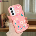 Jizetin for Samsung A16 5G Back Cover Pink White Flowers Macaron Bright Color Wavy Shape Soft Mobile Phone Cases. 