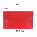 Multiple compartments Leather file folder Organized A6 A4 Data package Large capacity Leather material Document organiser for. 