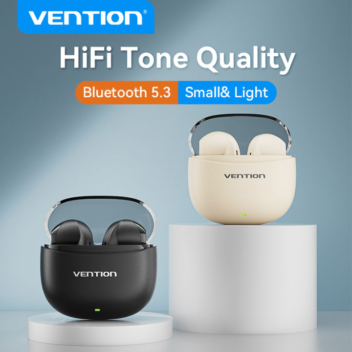 Vention Elf E07 Bluetooth 5.3 Earphone AI Based ENC Wireless Earbuds High Fidelity Audio Headset with Mic Support Call Video Touch Control True Earphones