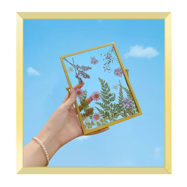 4%20Inch%206%20Inch%20Diy%20Glass%20%20Frame%20Handmade%20Creative%20ple%20Dried%20Flower%20Picture%20Frame%20Minimalist%20Table%20Ornament%20frame%20size%20-%20Image%209
