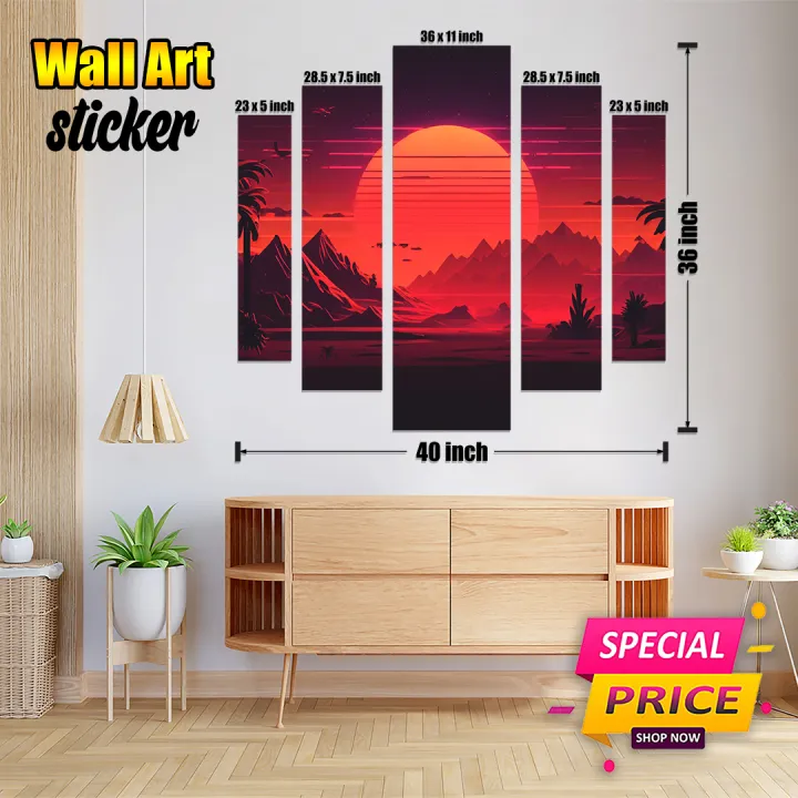 Wall%20arts,%20Wall%20Sticker%20Design%20decoration%20home%20bedroom%20office%20wall%20sticker%20gaming%20room%20Digital%20Printed%20Wall%20Art%20With%20Sticker%20-%20Five(5)%20Pieces%20-%20Image%204