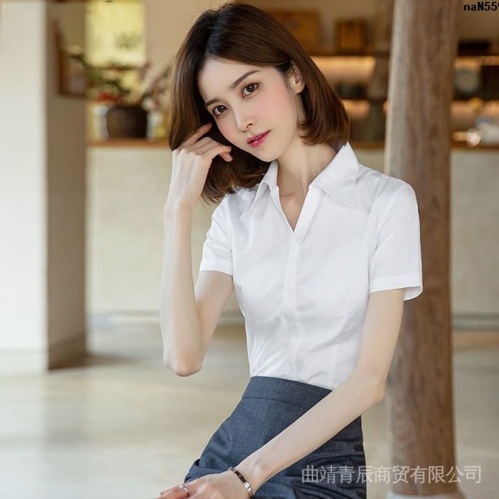 Office Formal Suit Short Sleeve Shirt 2024 Temperament Office Suits