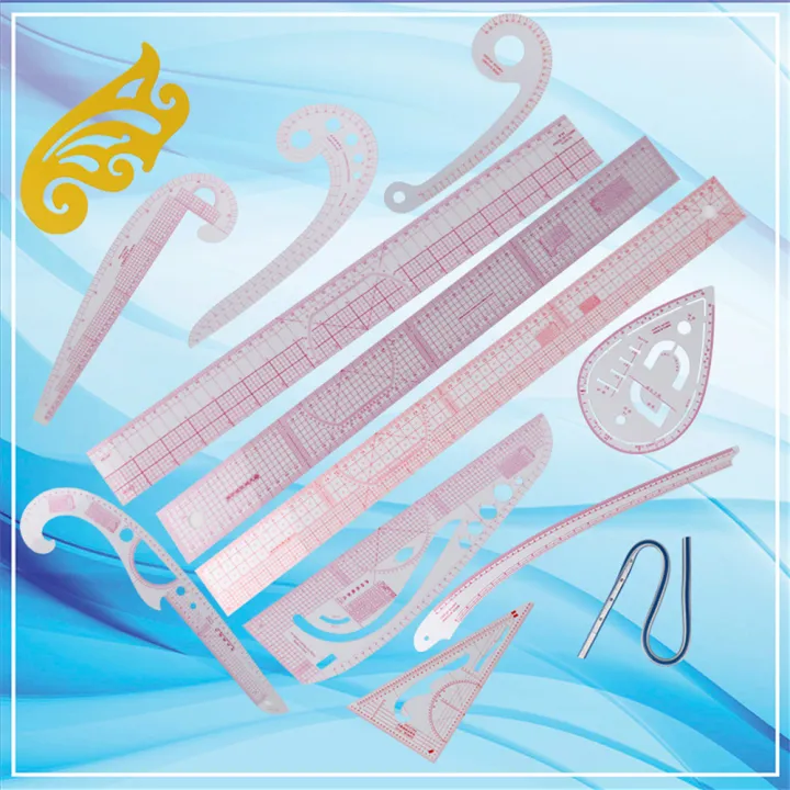 Multifunction Plastic French Curve Ruler Measure Tailor Ruler Making ...
