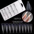 100Pcs/box Dual Forms Tips Quick Building Gel Mold Nail System Full Cover Tips Nail Extension Forms For Manicuring Tools Set. 