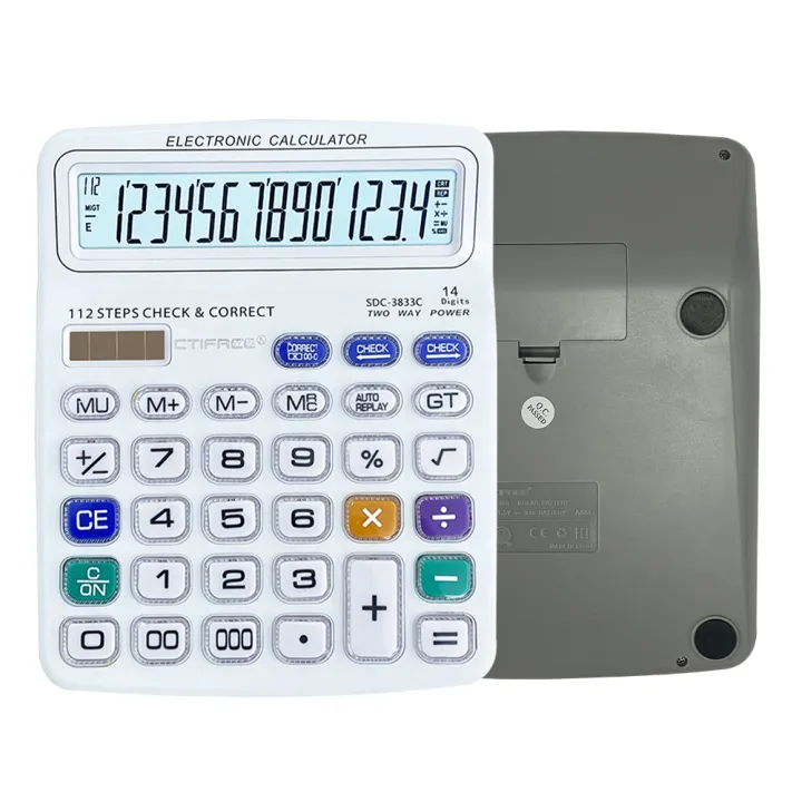 CTIFREE (SDC-3833C) Extra Large Display Electronic Calculator