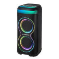 NDR-815 Dual 8" Portable Wireless Bluetooth Speaker with 2 Wireless Mic RGB Light, FM Mic, FM, AUX, USB, SD Card, Guitar in Karaoke Speaker with Dual Mic Buffel Subwoofer Music Player Party Box NDR 815 Partybox. 