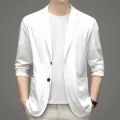 High-End Single Western Thin Ultra-Thin Stretch New Coat Sun Protection Ice Silk Suit Men's Thin Suit Summer Summer. 