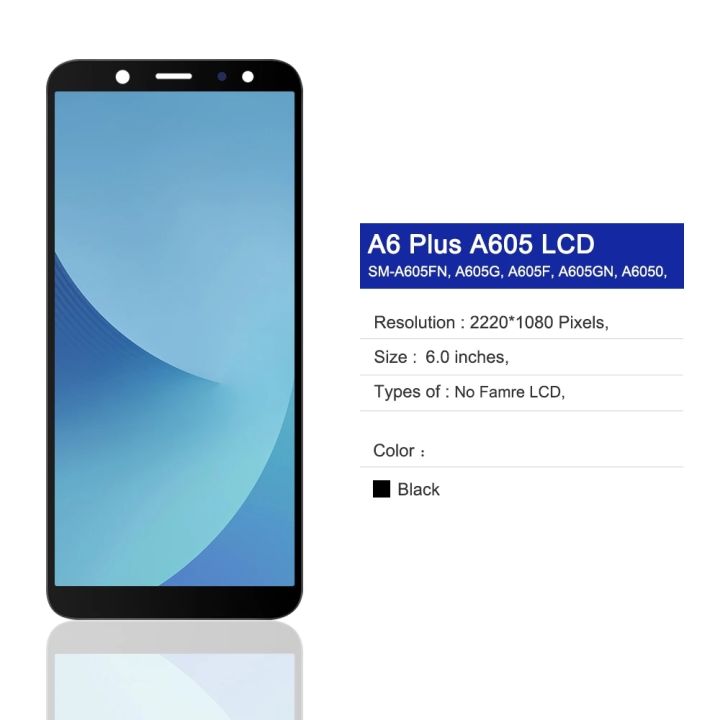 LCD%20For%20Samsung%20Galaxy%20A6%20Plus%202018%20A605%20SM-A605F%20A605FN%20A605G%20Display%20Touch%20Screen%20Digitizer%20Assembly%20Replacement%20Parts%20-%20Image%206