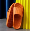 【WEJA】Summer Unisex Slippers Women Solid Color Eva Indoor Bath Thick Platform Men Anti Slip Soft Home Flip Flops Comfort Beach Sandals. 