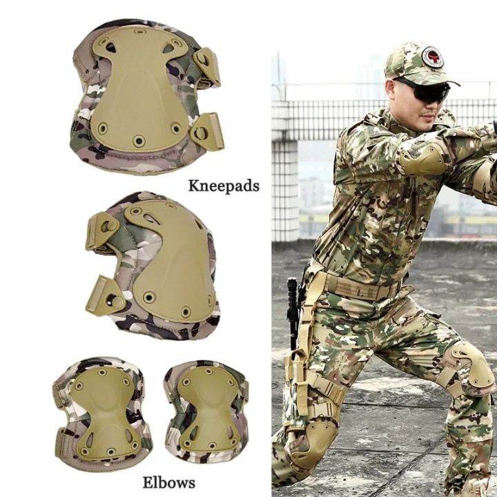Military Tactical KneePads Elbow Pads Army SWAT Special Forces Airsoft Combat Protective Gear Outdoor Hunting Skating Safety