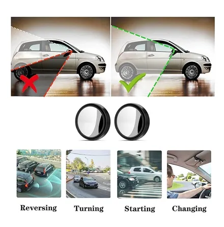 2pcs%20Blind%20Spot%20Mirror%202%20Inch%20Round%20HD%20Glass%20Convex%20360%C2%B0%20Wide%20Angle%20Side%20Mirror%20with%20ABS%20Housing%20for%20Car%20SUV%20and%20Truck(frame)%20-%20Image%205