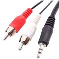 1.5M 3.5 MM Male Jack to AV 2 RCA Male Stereo Music Audio Cable Cord AUX for Mp3 Pod Phone TV Sound Speakers. 