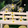 2/3M Bee Shaped LED String Lights Honeybee Flexible Cute Animal Atmosphere Lamp Portable Waterproof Fairy Light Christmas Garlands. 