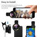 DoomHot Phone Camera Lens Smartphone Mobile Phone Lenses Cell Phone Lens Wide Angle Micro Camera 2 IN 1 Clip Lens Professional Universal Clip Phone Lens for iPhone Huawei Xiaomi Samsung Other Smartphones. 