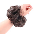 Curly Messy Bun Hair Piece Scrunchie Natural Look Wig Hair Ring Fluffy Hair Decor Girl Ponytail Hair Extension Wrap 1Pcs. 