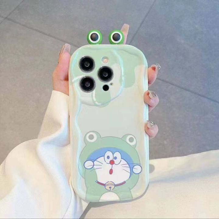 Phone Case For Huawei Honor 90 Lite 5G Nova 5t 11 7 PRO 7SE 9SE 10SE P30 P40 PRO Back Cover Casing Fashion Cute Cartoon Doraemon Crayon Shin Chan 3D Frog Ears Doll Trendy Anti-falling Silicone Wavy Edge Soft Shockproof