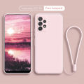 Samsung Galaxy A23 4G/A23 5G Phone Case Lens Protection Casing Solid Straight Edge Liquid Silicone Soft TPU Back Cover. 