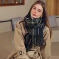 Women's Fashion Scottish Style Tartan Warm Scarf Plaid Soft Long Wrap Shawl Christmas Valentine's Day for Girlfrend Wife Mom. 