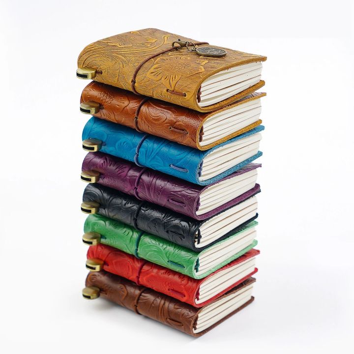 bts diary Mini Version of Hand Ledger Portable Traveler's Diary MINI Loose-leaf Notebook First-layer Cowhide Pocket Diary Notebook GiftReading Writing