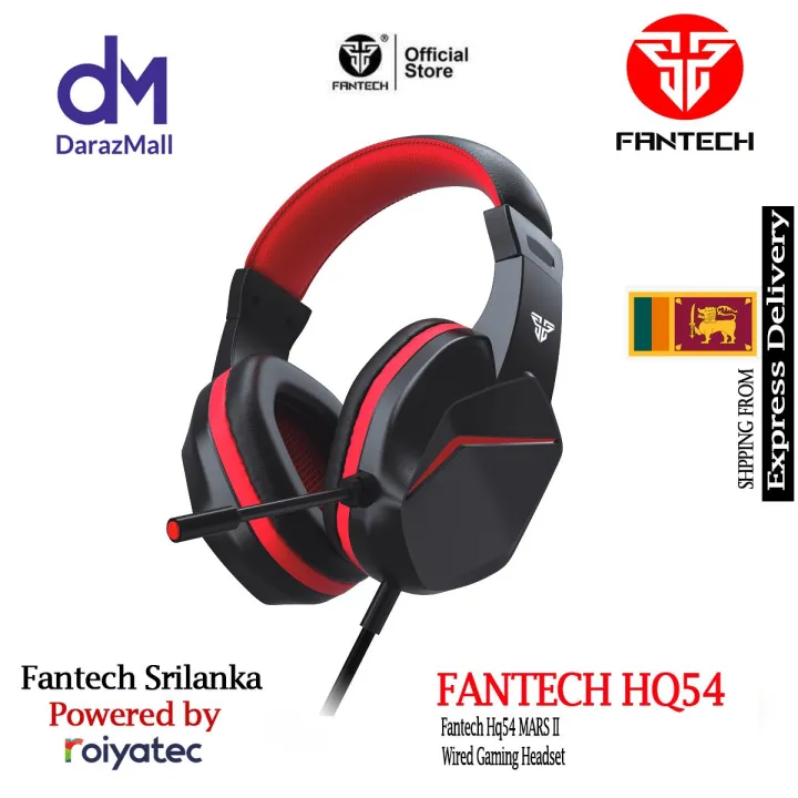 FANTECH MARS II HQ54 WIRED GAMING HEADSET FOR MULTI-PLATFORM COMPATIBILITY MOBILE PC AND LAPTOP.