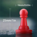 【LuxeGlow】32 Pieces Multicolor Plastic Pawn Chess Pieces for Board Games Pawns Tabletop Markers 1 Inch. 