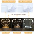 [ Featured ] Romantic Creative Gift 3D DIY Calendar Table Lamp LED Note Message Board Night Light Acrylic USB Light With Pen Wedding Festive Room Decor. 