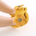 Cute Flower Baby Sandals - Soft Sole Infant Crib Shoes. 