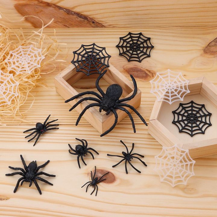 20Pcs/Pack%20Black%20Novelty%20Toy%20Spider%20Web%20Haunted%20House%20Prop%20Decorative%20Spiders%20Prank%20Plastic%20Fake%20Spider%20-%20Image%204
