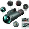 Monoscope 10-20x50 Monocular Telescope for Adults, Waterproof HD Monocular Scope with Smartphone Holder for Birdwatching Sightseeing Hiking Hunting Camping Travel. 