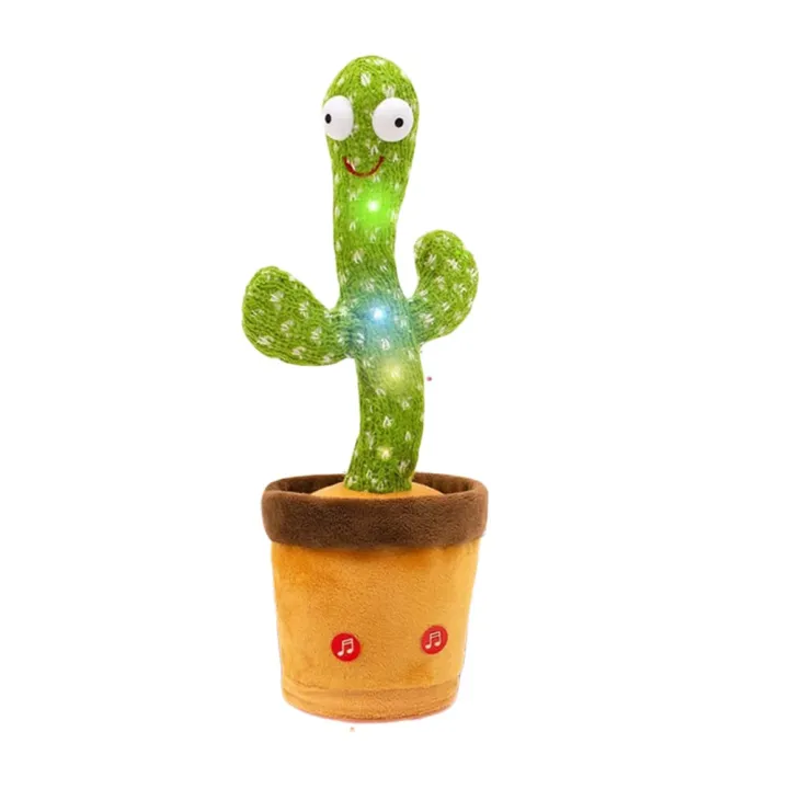 Lovely Dancing Cactus Talking Toy USB Charging Sound Record Repeat Doll Kawaii Cactus Kids Education Toys Gift
