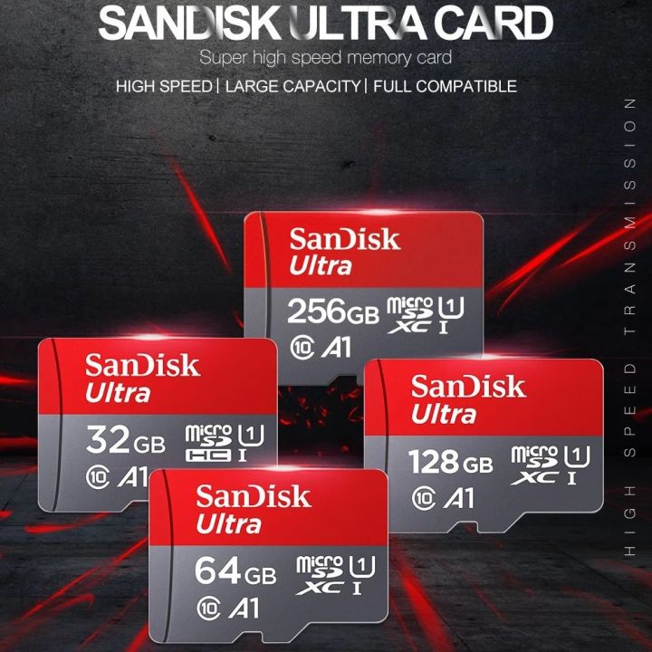 SanDisk Micro SD Card 32GB 64GB 128GB Memory Card  A1 Ultra Micro TF Card 256GB for Phone Tablet Camera Drone