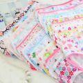 6pcs/Set Baby Girls Underwear Soft Cotton Panties Kids Short Briefs Children Comfortable Underpants Random Color and Pattern. 