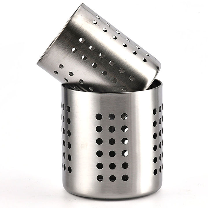 Spoon%20Holder%202Pcs%20Set%20Stainless%20Steel%20Cutlery%20Drainer%20Round%20Utensil%20Holder%20Kitchen%20Utensil%20Holder%20Cutlery%20Baskets%20Organizers%20Storage%20Holder%20for%20Spoons%20Forks%20Silver%202%20Pieces%20-%20Image%204