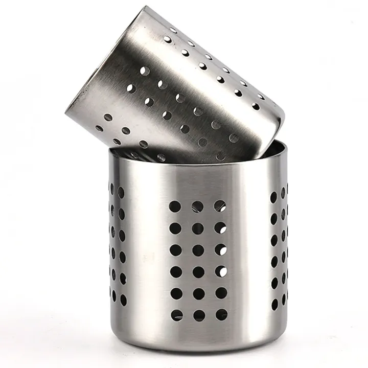 Spoon%20Holder%202Pcs%20Set%20Stainless%20Steel%20Cutlery%20Drainer%20Round%20Utensil%20Holder%20Kitchen%20Utensil%20Holder%20Cutlery%20Baskets%20Organizers%20Storage%20Holder%20for%20Spoons%20Forks%20Silver%202%20Pieces%20-%20Image%204
