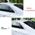 Car Rear Window Shutter Cover Trim Window Louver Side Vent Trim for Audi A3 8Y Sedan 2021-2024 Bright Black. 