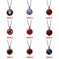 Anime Naruto necklace Akatsuki Sharingan Itachi Kakashi glass pendant necklaces jewelry Halloween cosplay accessories gifts. 
