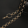 Metal Polygon Geometry Belts for Women Dress Waist Chain Gold Silver Color Female Simple Elegant Style Chain Belt. 