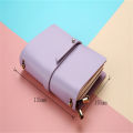 Style Solid Color Creative Fresh Loose-Leaf Notepad Student Stationery Diary Book PU Soft Leather Notebook. 
