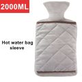 Large 2L Hot Water Bag Water Bottle Cover Thick Hot Water Bottle Winter Water Bag Hand Feet Warmer Water Bottle Accessies no bag. 