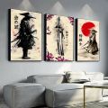 wall art Japanese Samurai Canvas Painting Wall Art Character Posters And Prints Home Decorating Picture For Living Room Bedroom Aesthetic. 