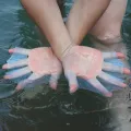 Honrane(Ready Stock) Swimming Finger Webbed Gloves Silicone Flippers Fins Paddle Frog Hand Accessory. 