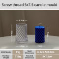 3D Spiral Cylinder Candle Mold Silicone, DIY Screw Pillar Candle Molds for Candle Making Aroma Soy Wax Handmade Soap Polymer Clay Plaster Epoxy Resin, Silicone Moulds for Home Decor Gifts. 