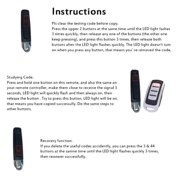 3%20Pcs%20Universal%20Copy%20Remote%20Access%20Control%20433%20Copy%20Wireless%20Remote%20Control%20Remote%20Control%20Duplicator%20New%20Garage%20Gate%20Door%20Remote%20Control%20433MHZ%20-%20Image%202