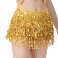Yfashion Professional Belly Dance Skirt Hip Scarf With Tassel Latin Dance Hip Belt Performance Costume. 