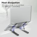 Ergonomic Laptop Stand for Desk – ABS + Silicone Adjustable Riser with Ventilated Cooling for Laptops & Tablets (10-15.6"). 