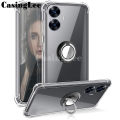 For Realme C55 Case Soft Clear Transparent Protector Shockproof Car adsorb Holder Ring Back Cover Casing hp Realme C55 Phone case. 
